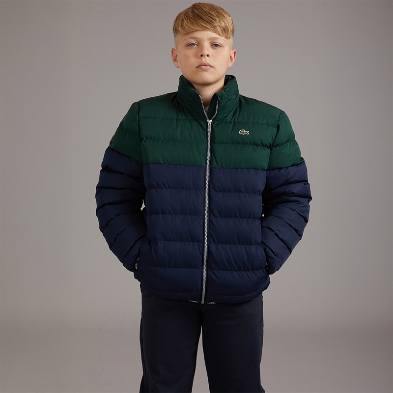 Lacoste Boys Colourblock Puffer Jacket Sinople