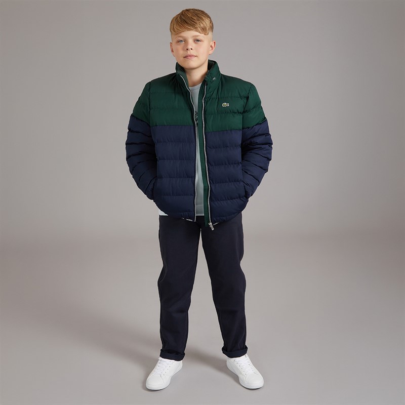 Lacoste Boys Colourblock Puffer Jacket Sinople