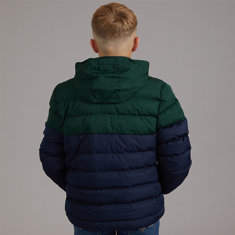 Lacoste Boys Colourblock Puffer Jacket Sinople