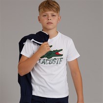 Lacoste Boys Motion Croc T-Shirt Blanc