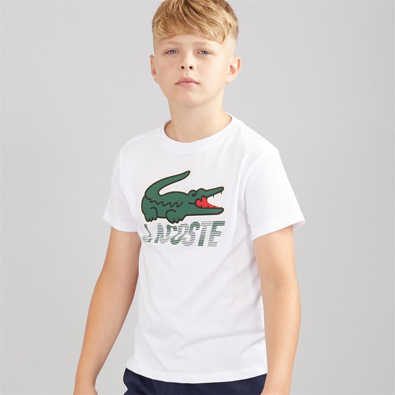 Lacoste Boys Motion Croc T-Shirt Blanc