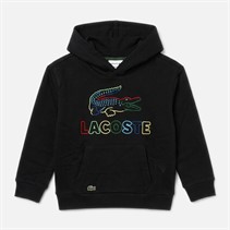 Lacoste Boys Graphic Core Hoodie Noir