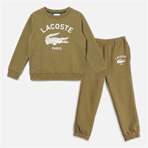Lacoste Boys Sweatshirt And Joggers Tracksuit Lacoste Olive