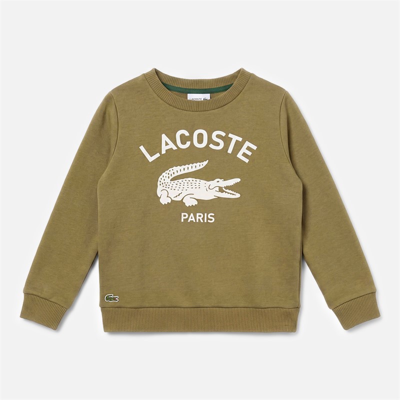 Lacoste Boys Sweatshirt And Joggers Tracksuit Lacoste Olive