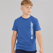 Lacoste Boys Grid T-Shirt Bleu France