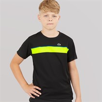 Lacoste Boys Stripe Croc T-Shirt Noir