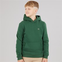 Lacoste Boys Core Fleece Hoodie Vert