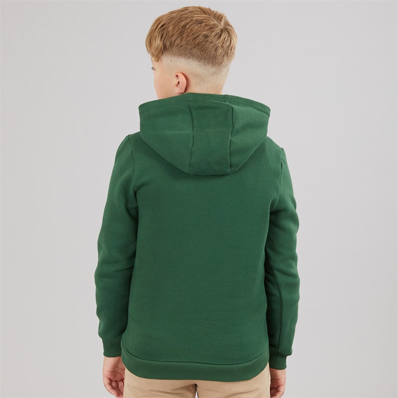 Lacoste Boys Core Fleece Hoodie Vert