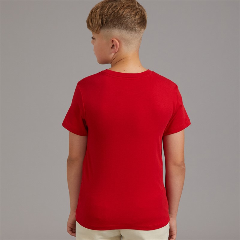 Lacoste Boys Wordmark Croc T-Shirt Lacoste Rouge