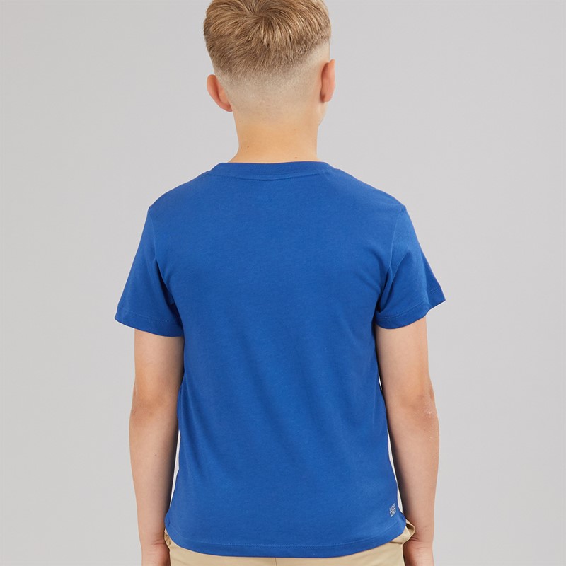 Lacoste Boys Wordmark Croc T-Shirt Bleu France