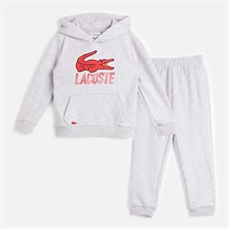 Lacoste Boys French Terry Hoodie And Joggers Tracksuit Argent Chine Heather