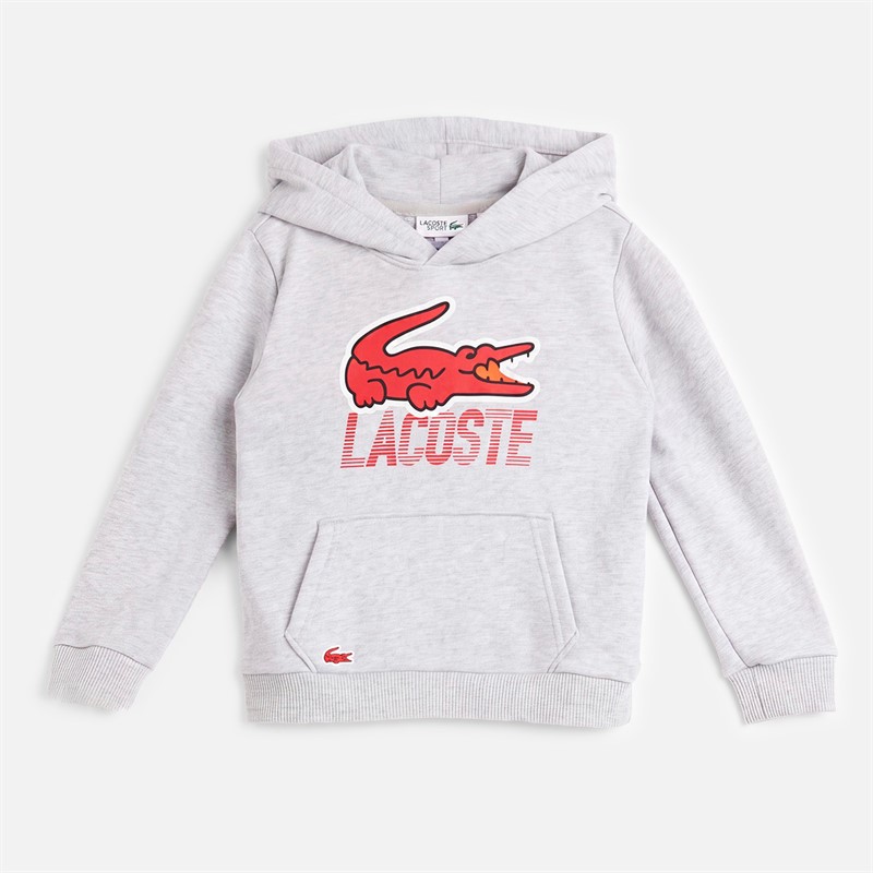 Lacoste Boys French Terry Hoodie And Joggers Tracksuit Argent Chine Heather