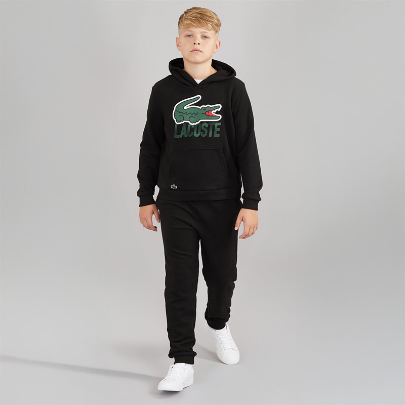 Lacoste Boys Motion Croc Hoodie Noir