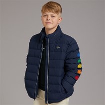 Lacoste Boys Croc Patches Puffer Jacket Marine