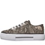 Loyalty And Faith Womens Lottie Canvas Platform Trainers Snake