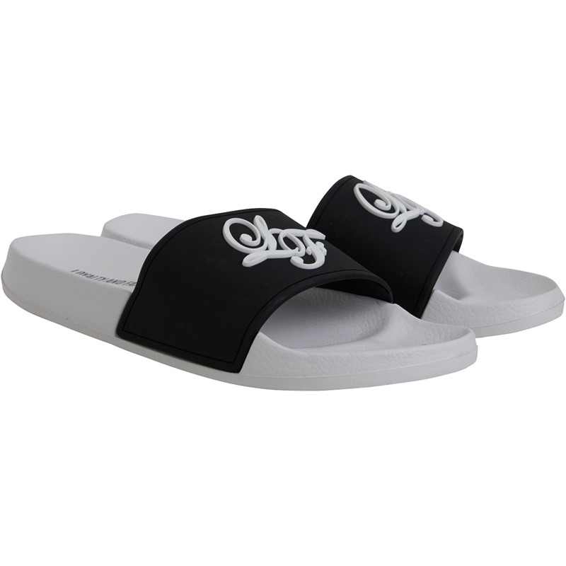 Loyalty And Faith Mens Stepmere Sliders White/Black