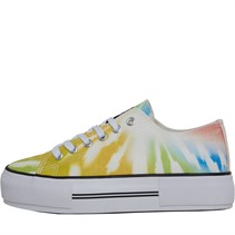 Loyalty And Faith Womens Millie Canvas Platform Trainers Multi Tie Dye