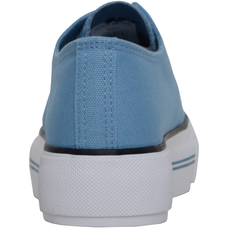 Loyalty And Faith Womens Millie Canvas Platform Trainers Blue/White