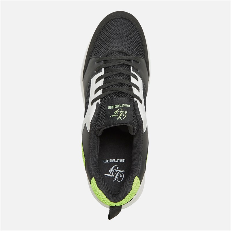 Loyalty And Faith Mens Mclean Trainers Black/Neon Yellow
