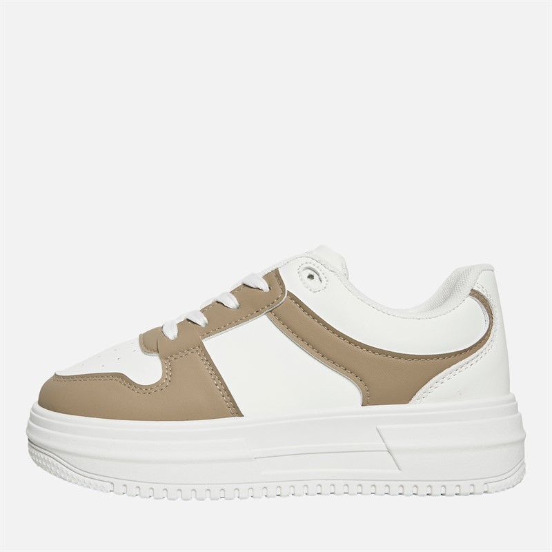 Loyalty And Faith Junior Girls Ashleigh Trainers White/Sand