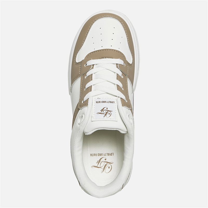 Loyalty And Faith Junior Girls Ashleigh Trainers White/Sand
