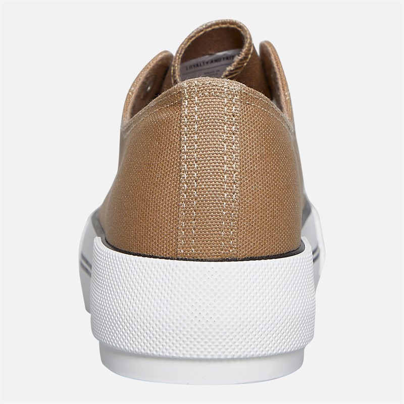 Loyalty And Faith Womens Millie Platform Canvas Trainers Sand