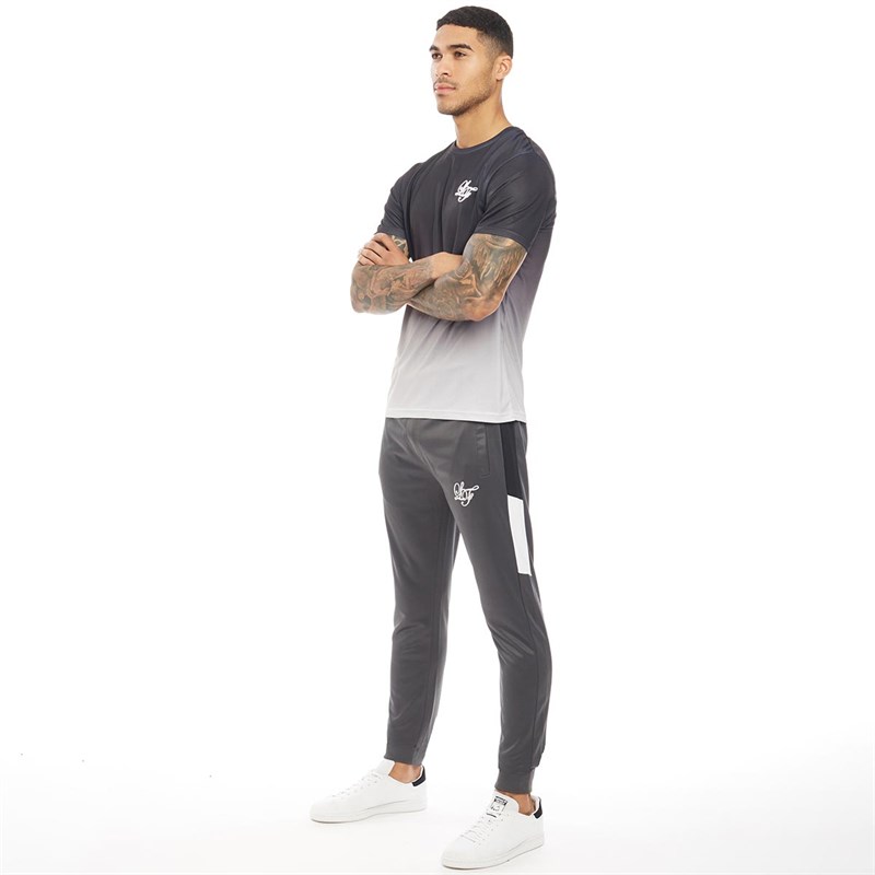 Loyalty And Faith Mens Auto Tricot Contrast Panel Joggers Charcoal