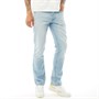 Life & Glory Mens Race Straight Fit Jeans Light Wash
