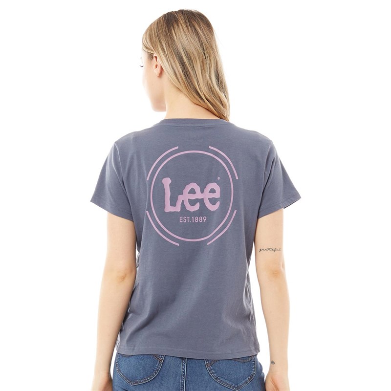 Lee Womens Bold Lee T-Shirt Washed Grey