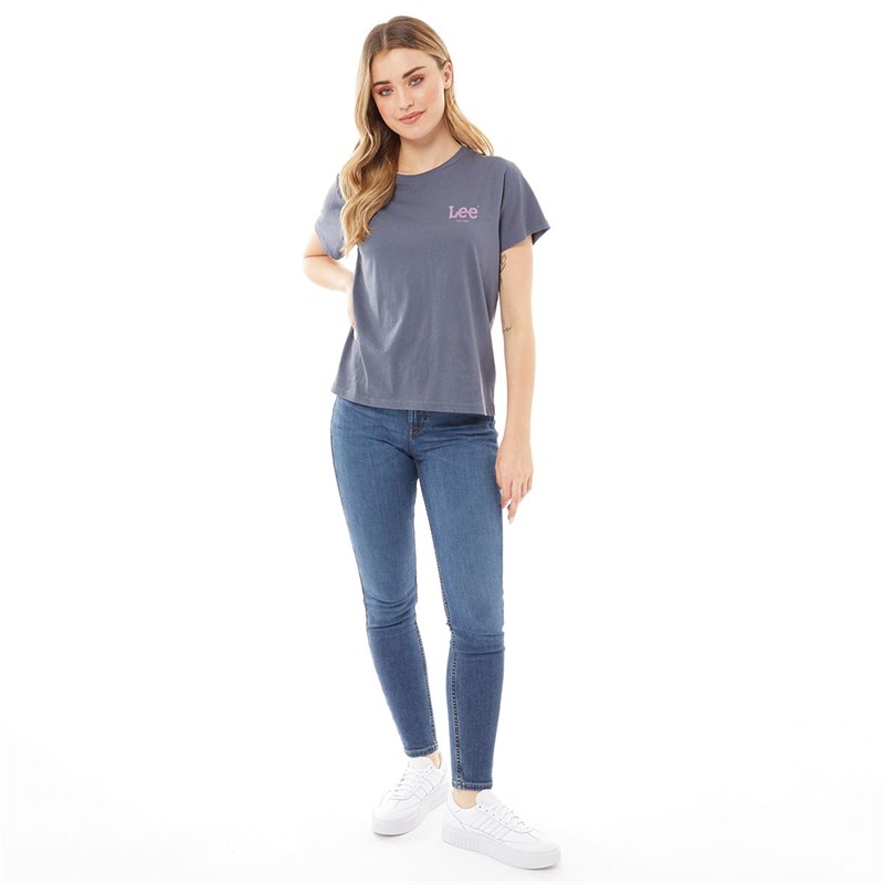 Lee Womens Bold Lee T-Shirt Washed Grey