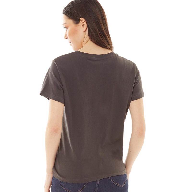 Lee Womens Varsity T-Shirt Washed Black