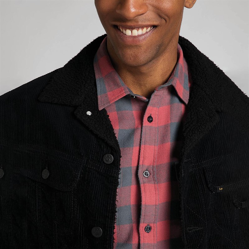 Lee Vestes en jean Sherpa Homme Noir