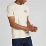Lee T-Shirts Subtle Logo Homme Ecru