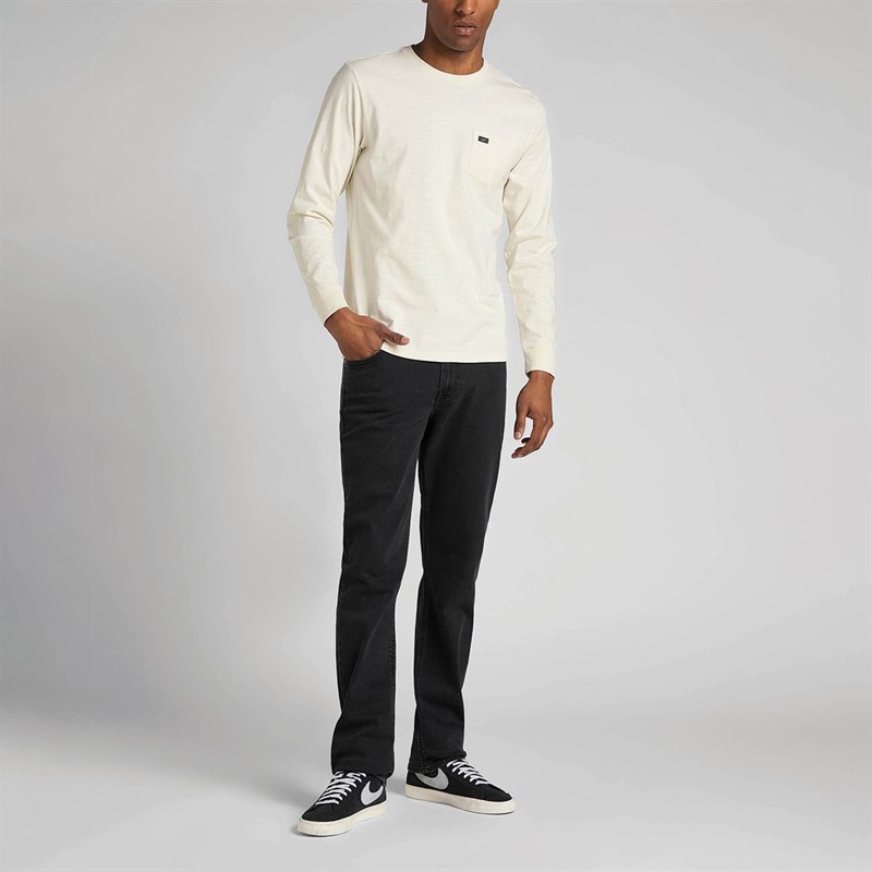 Lee Herre Tee T-shirts med lange ærmer Ecru
