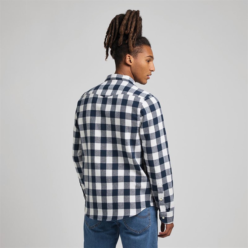 Lee Chemises à Manches Longues Homme Bleu Marine