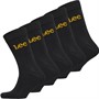 Lee Mens Drew Five Pack Dress Socks Black
