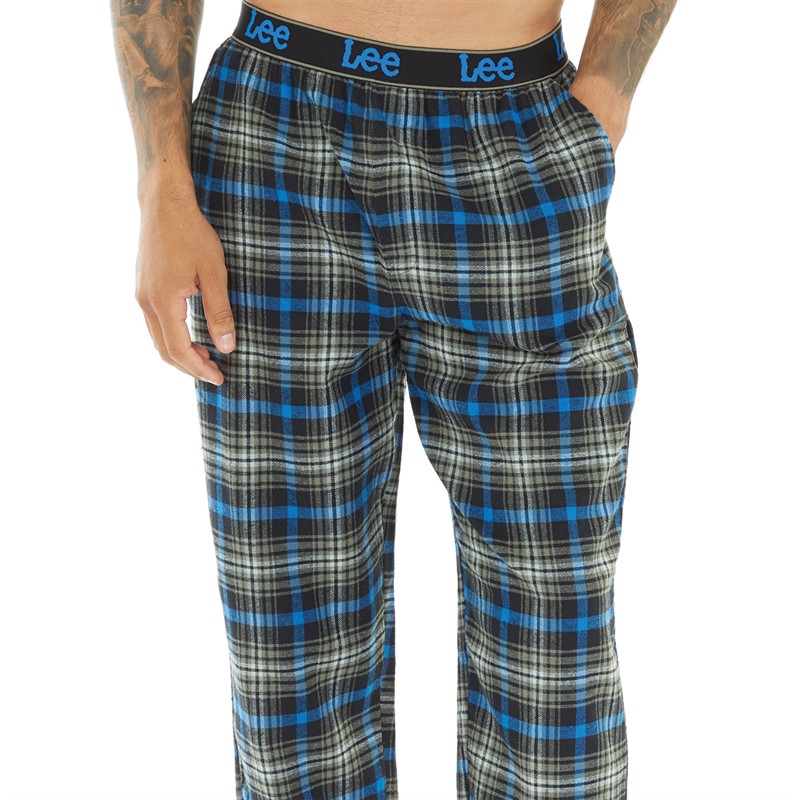 Lee Mens Colorado Lounge Pants Charcoal/Blue Check