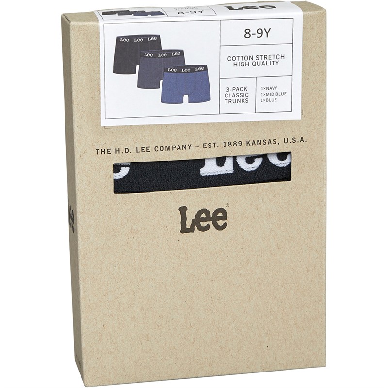 Lee Boys Band Three Pack Trunks Star Sapphire