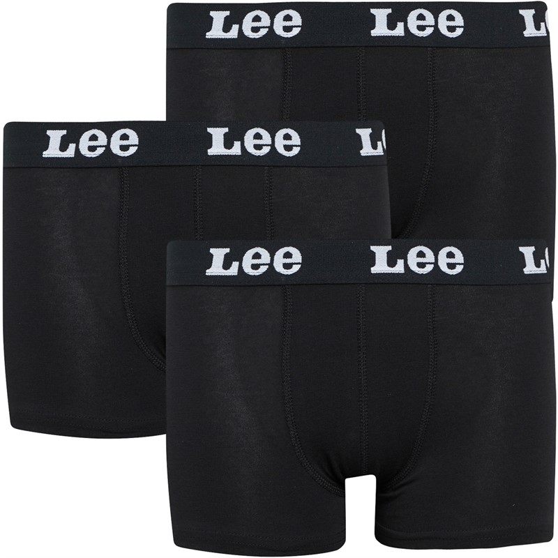 Lee Boys Three Pack Trunks Black