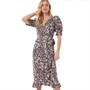 Little Mistress Womens Firth Floral-Print Midi Wrap Dress Multi