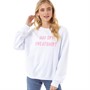 Little Mistress Womens Day Off Slogan Sweatshirt White