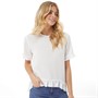 Little Mistress Womens Chain Detail Frill Top White