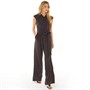 Little Mistress Womens Metallic Jumpsuit Multi