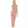 Little Mistress Womens Tie Detail Jumpsuit Brown
