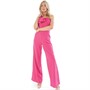 Little Mistress Womens Bow Detail One Shoulder Jumpsuit Pink