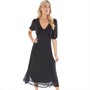 Little Mistress Womens Sheer Midaxi Dress Black
