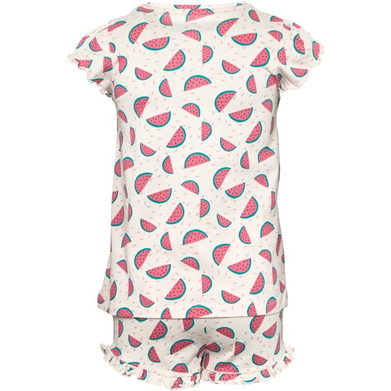 Lovestruck Junior Watermelon T-Shirt And Shorts Pyjama Set Pink/Cream