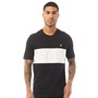 Lyle And Scott Vintage Mens Colour Block T-Shirt With Embroidered Logo Jet Black