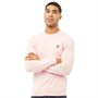 Lyle And Scott Vintage Pull à Col Ras-du-Cou Homme Rose Pâle Chiné