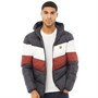 Lyle And Scott Vintage Mens Colour Block Puffer Jacket Z766 Dark Navy/Brick Red